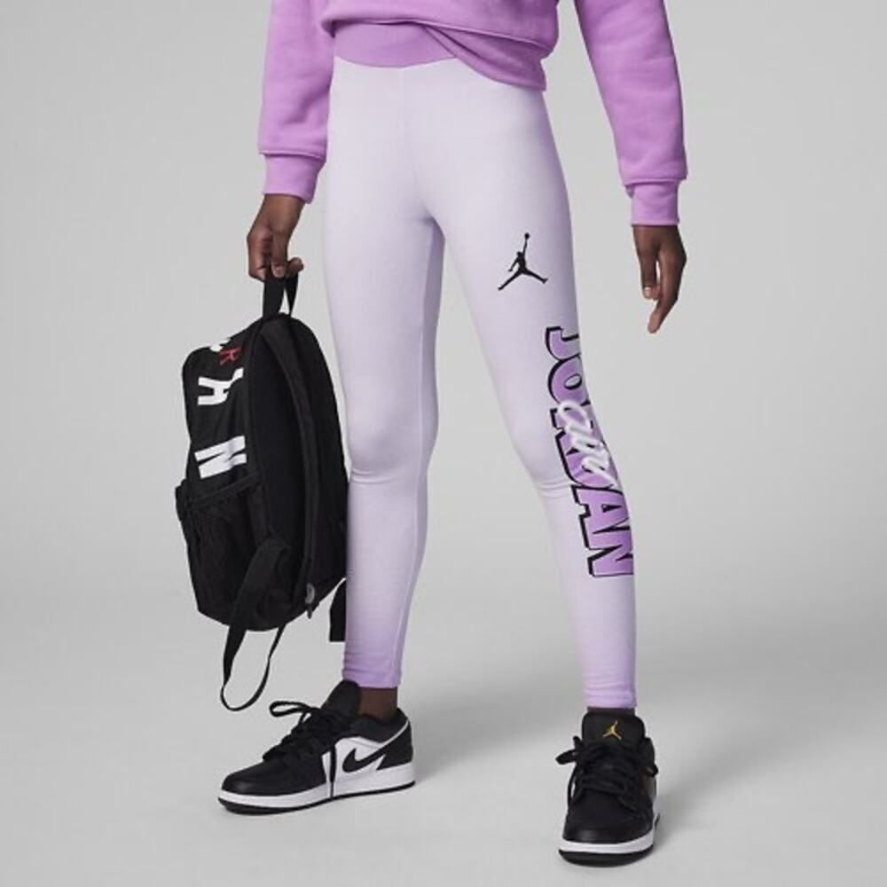 Air Jordan Girls Barely Grape Leggings with Purple Air Jordan Logo‎ Size L